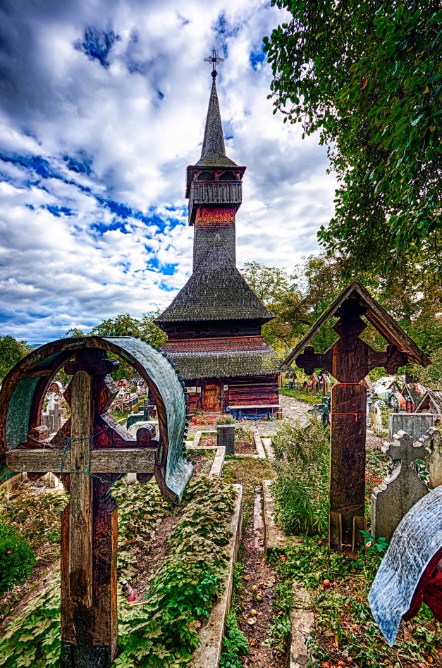 Ieud wooden church Maramures Romania