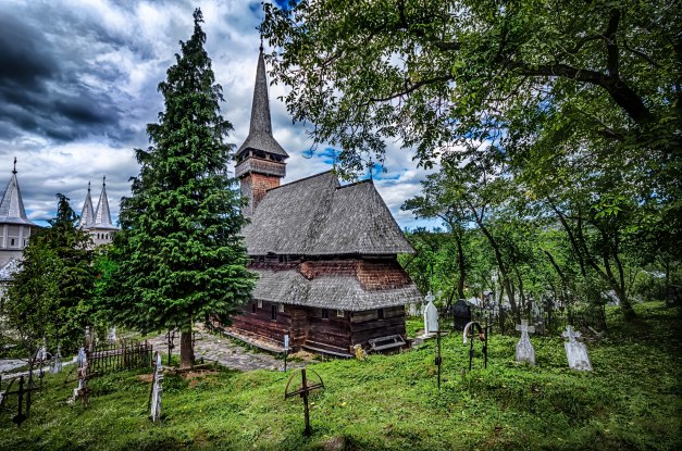 Poienile Izei wooden church Maramures Romania