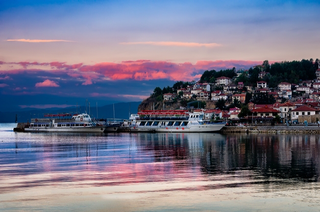 Ohrid view at sunrise